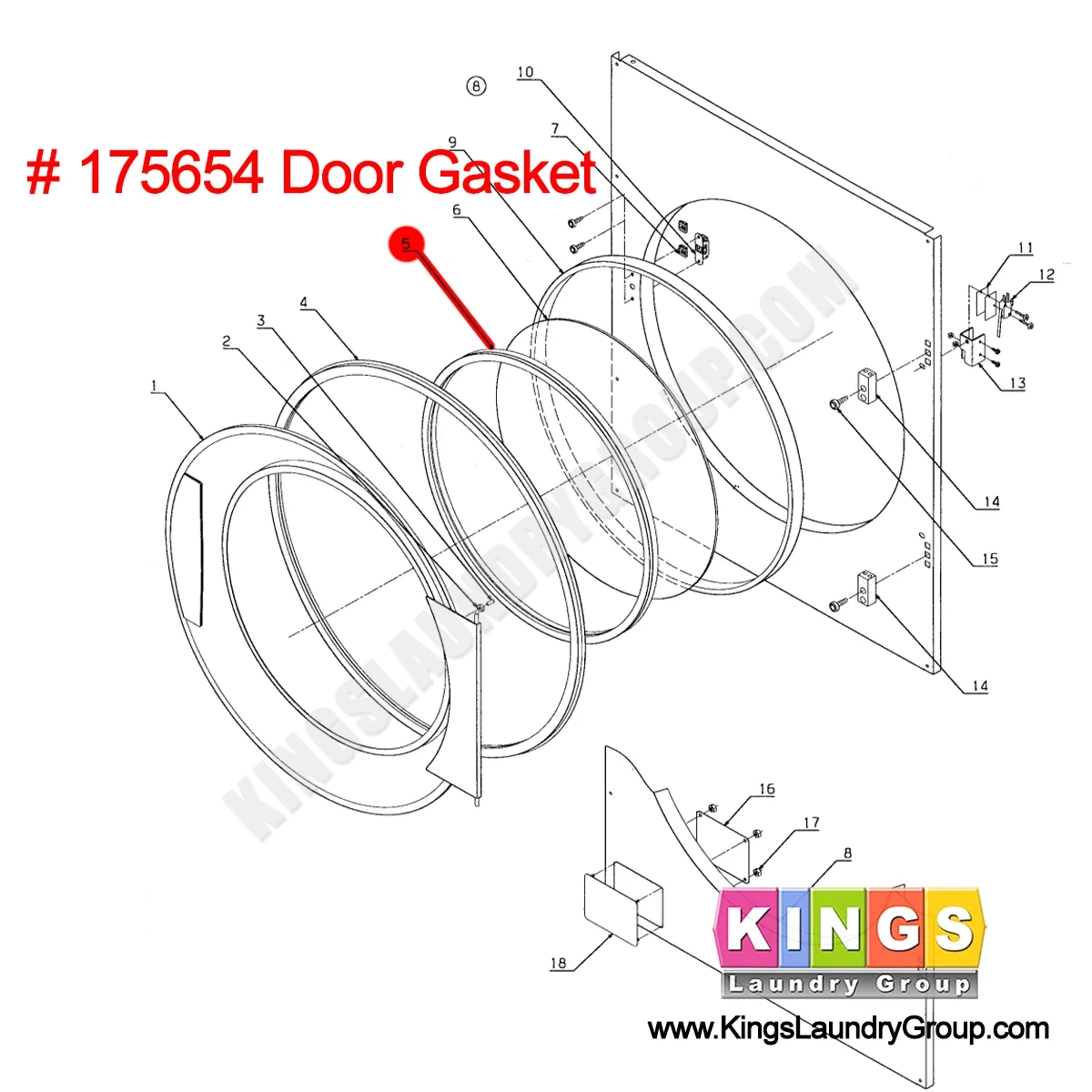 For # 175654 TD Door Glass Gasket 30lb (on Sale) - Image 2